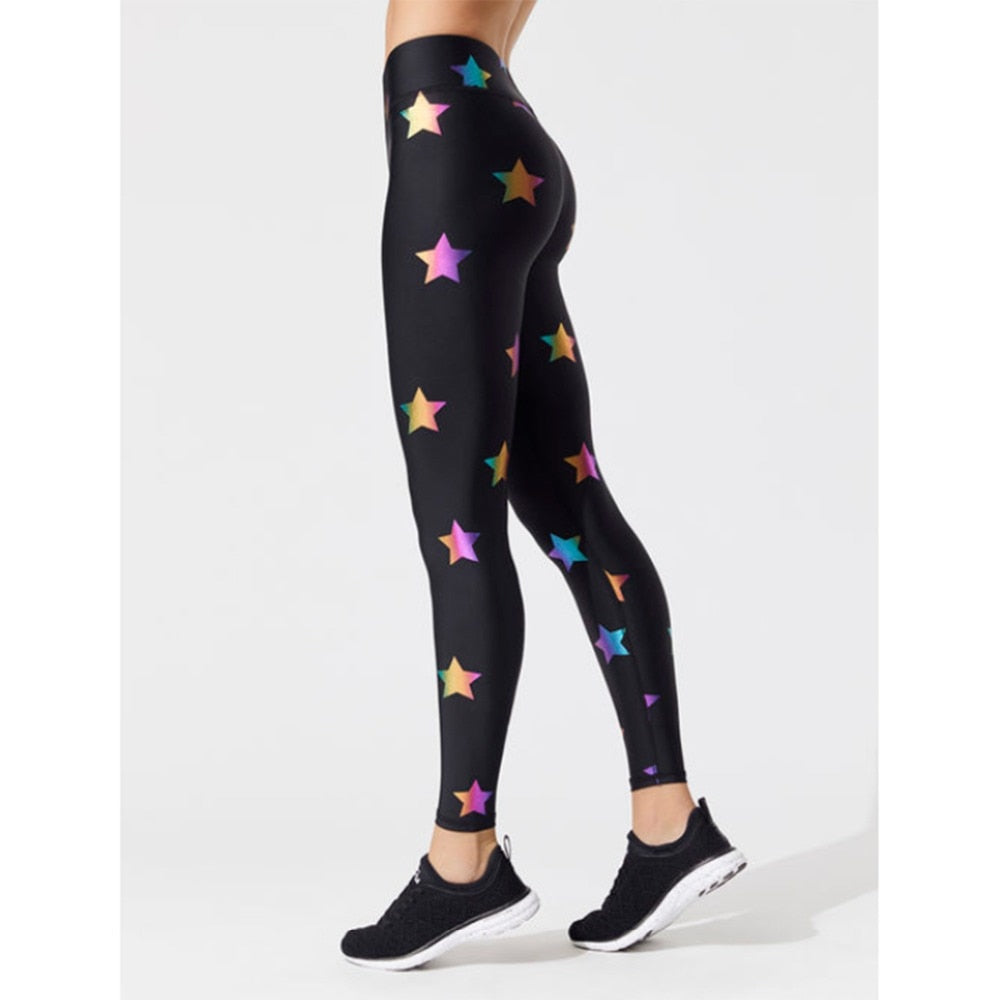 Classic Black Leggings with Colored Stars – Classy Sassy Things