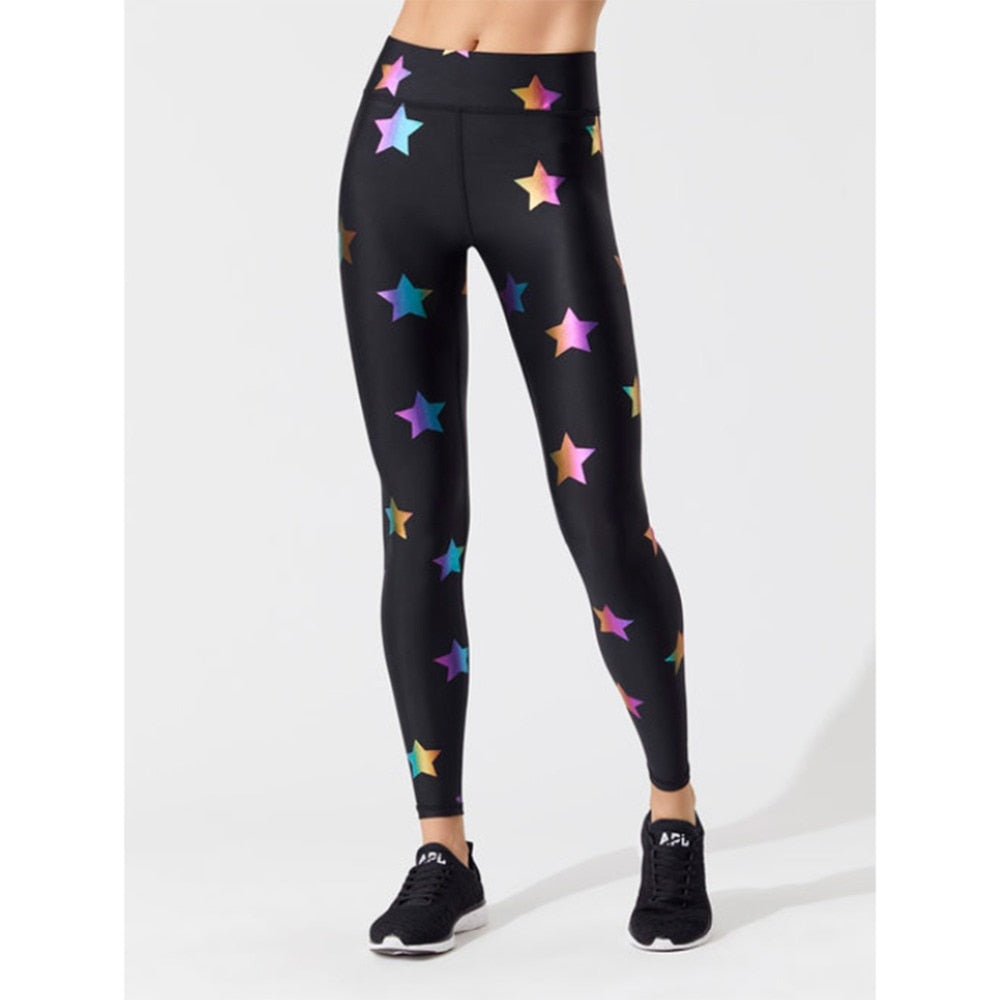 Classic Black Leggings with Colored Stars – Classy Sassy Things